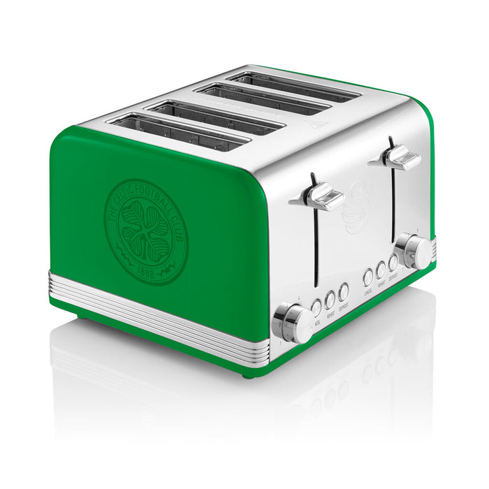 Swan Celtic FC Green 4 Slice Toaster