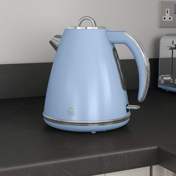 Swan blue retro kettle hotsell