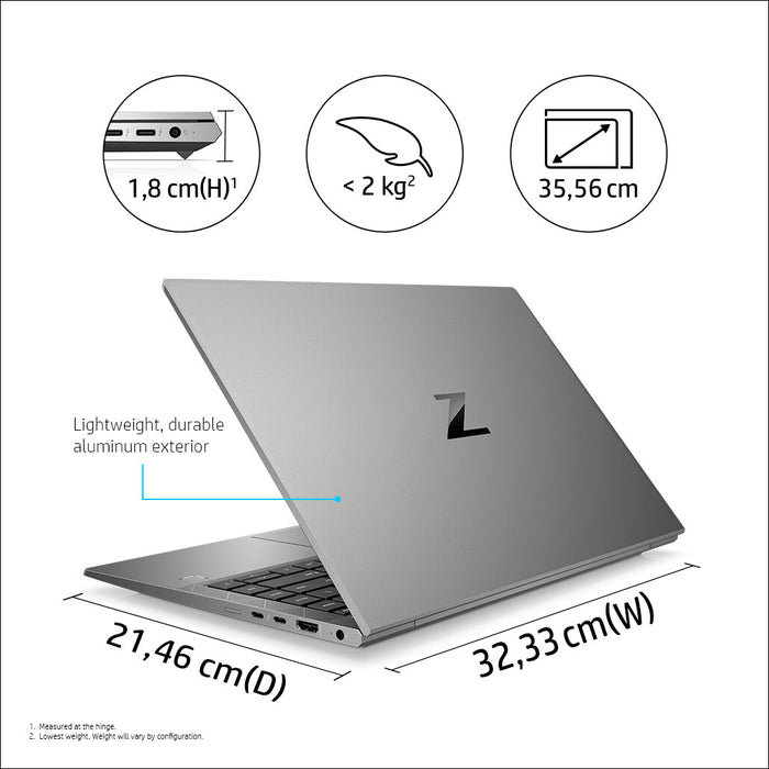 HP ZBook Firefly 14 G8 Mobile workstation 35.6 cm (14) Full HD Intel® Core™ i7 i7-1165G7 16 GB DDR4-SDRAM 1 TB SSD NVIDIA Quadro T500 Wi-Fi 6 (802.11ax) Windows 10 Pro Grey HP