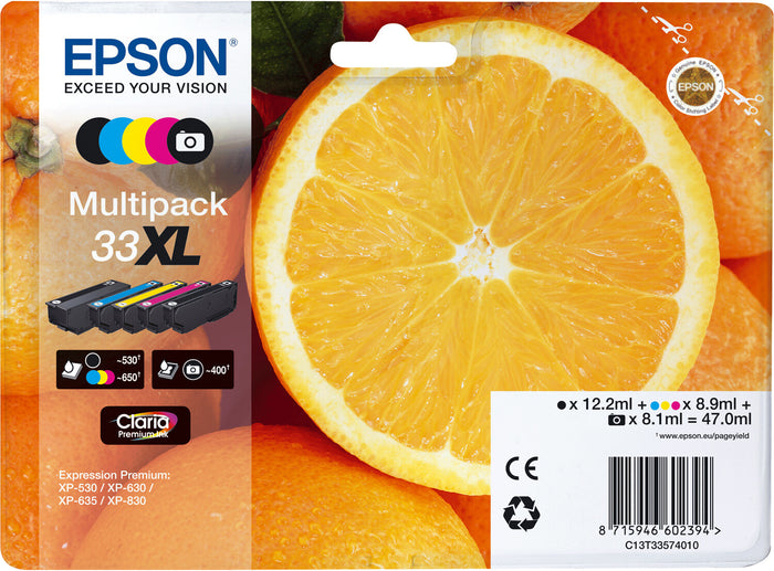 Epson Oranges Multipack 5-colours 33XL Claria Premium Ink Epson