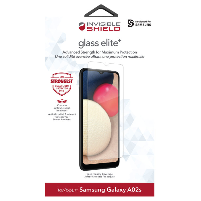 InvisibleShield Glass Elite+ Samsung Galaxy A02s Case Friendly Screen ZAGG