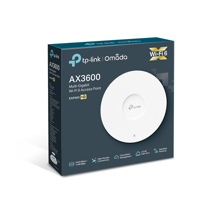 TP-Link Omada AX3600 Wireless Dual Band Multi-Gigabit Ceiling Mount Access Point