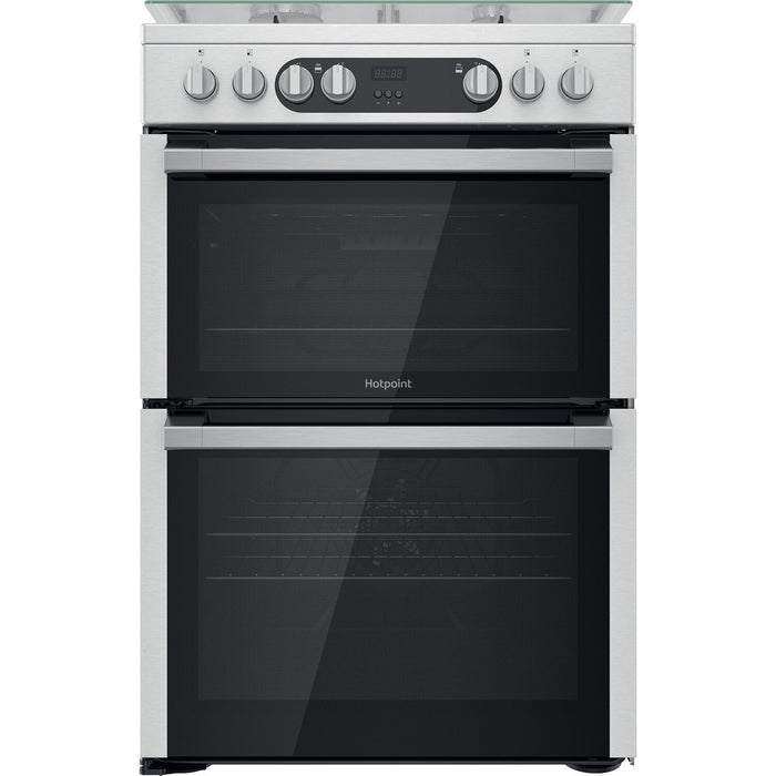 Hotpoint HDM67G9C2CX/U cooker Freestanding cooker Electric Gas Silver A