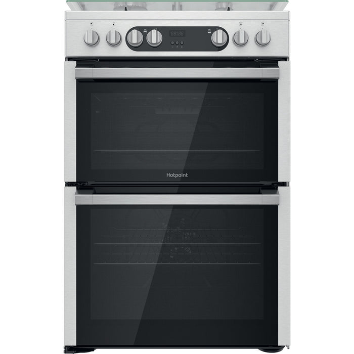 Hotpoint HDM67G9C2CX/U Freestanding cooker Electric Gas Silver