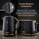 Tower Empire electric kettle 1.7 L 3000 W Black Tower