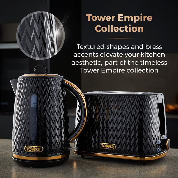 Tower Empire electric kettle 1.7 L 3000 W Black Tower