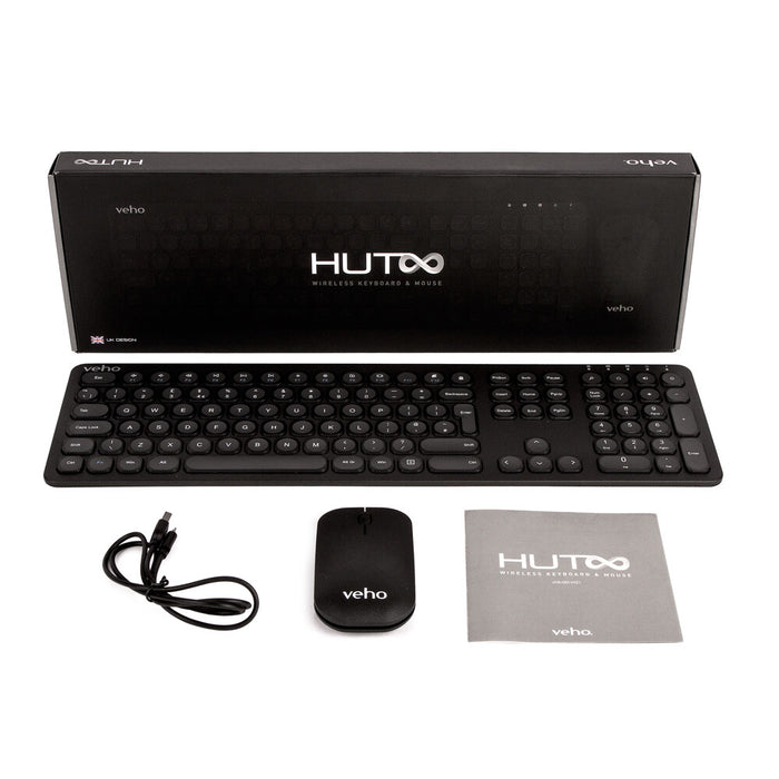 Veho HUT8 WZ-1 2.4ghz Slimline Wireless Keyboard & Mouse Veho