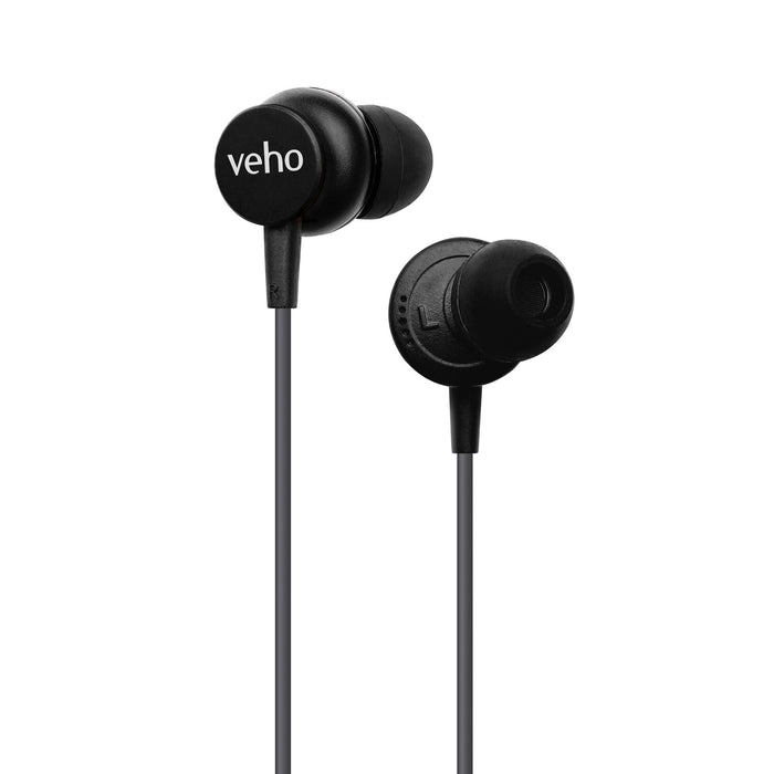 Veho Z-3 In-Ear Stereo Headphones with Built-in Microphone and Remote Control – Grey ( VEP-103-Z3-G) Veho