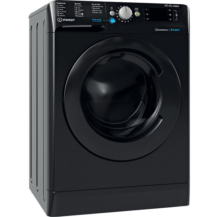 Indesit BDE86436XBUKN 8Kg / 6Kg Washer Dryer with 1400 rpm - Black - D Rated Indesit