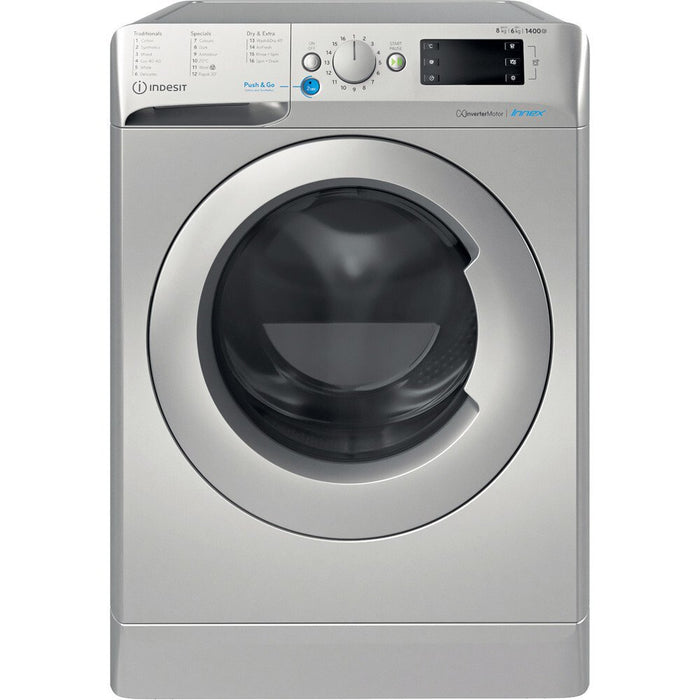 Indesit BDE86436XSUKN 8Kg / 6Kg Washer Dryer with 1400 rpm - Silver - D Rated Indesit