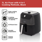 Black and Decker 7L Manual Air Fryer BLACK+DECKER