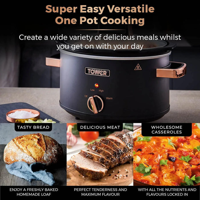Tower Cavaletto 3.5L Slow Cooker- Black Tower