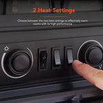 Warmlite 2KW Portable Electric Fireplace Heater Black Warmlite