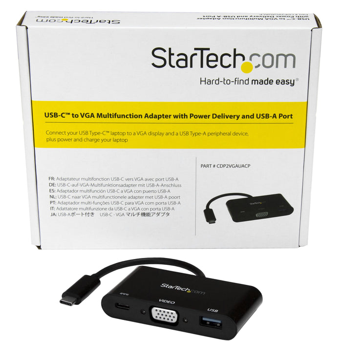 StarTech.com USB-C VGA Multiport Adapter - USB 3.0 Port - 60W PD