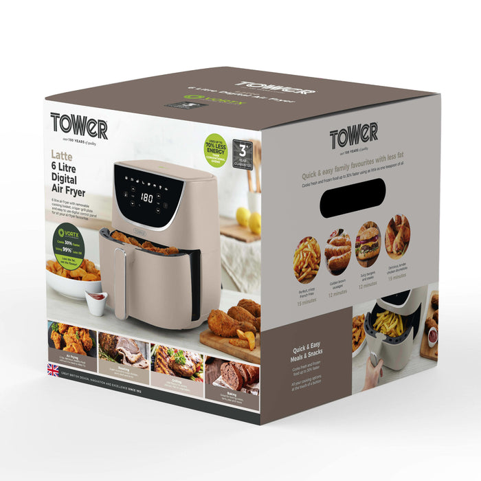 Tower T17127MSH fryer Single 6 L Stand-alone 1700 W Hot air fryer Brown