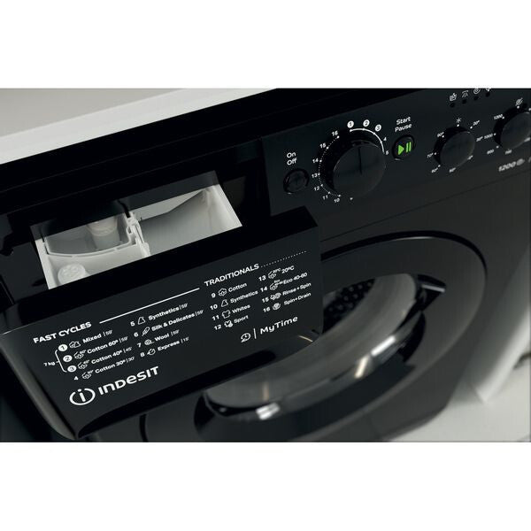 indesit mtwc71252kuk 7kg load 1200 spin washing machine black