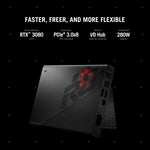 ASUS ROG Flow X13 GV301QE-K5121R Hybrid (2-in-1) 34 cm (13.4) Touchscreen WQUXGA AMD Ryzen™ 9 5980HS 16 GB LPDDR4x-SDRAM 1 TB SSD NVIDIA GeForce RTX 3050 Ti Wi-Fi 6 (802.11ax) Windows 10 Pro Black