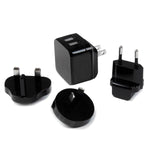 StarTech.com Dual-port USB wall charger - international travel - 17W/3.4A - black