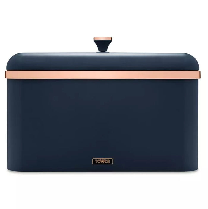 Tower T826130MNB Cavaletto Bread Bin - Midnight Blue