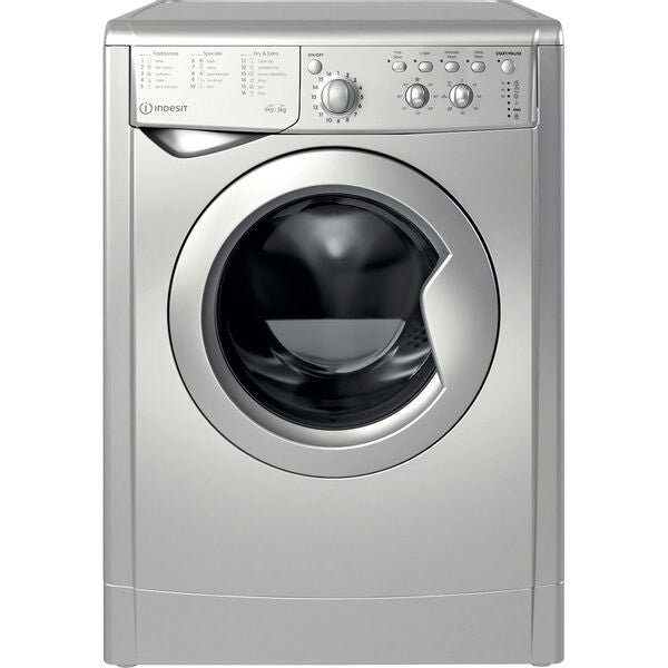 Indesit IWDC 65125 S UK N washer dryer Freestanding Front-load Silver F