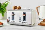 Swan ST14620WHTN toaster 6 4 slice(s) 1500 W Stainless steel, White