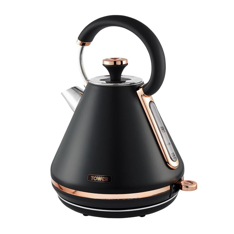 Tower T10044RG electric kettle 1.7 L 3000 W Black Rose gold
