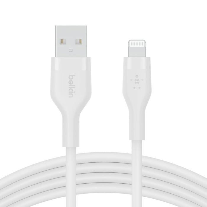 Belkin Cbl Scicone USB-A LTG 2M blc White