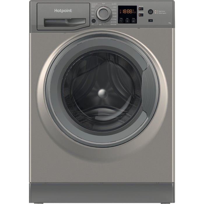 Hotpoint NSWM 743U GG UK N washing machine Front-load 7 kg 1400 RPM Graphite