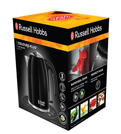 Russell Hobbs Colours Plus electric kettle 1.7 L 3000 W Black