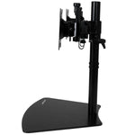 StarTech.com Dual-Monitor Stand - Horizontal - Black