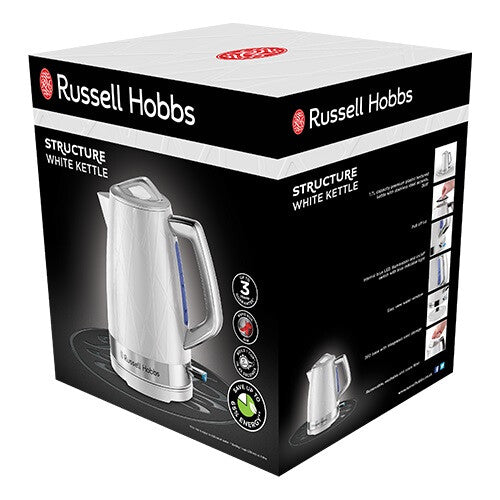 Russell Hobbs 28080 electric kettle 1.7 L Stainless steel, White Russell Hobbs