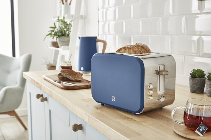 Swan blue toaster sale