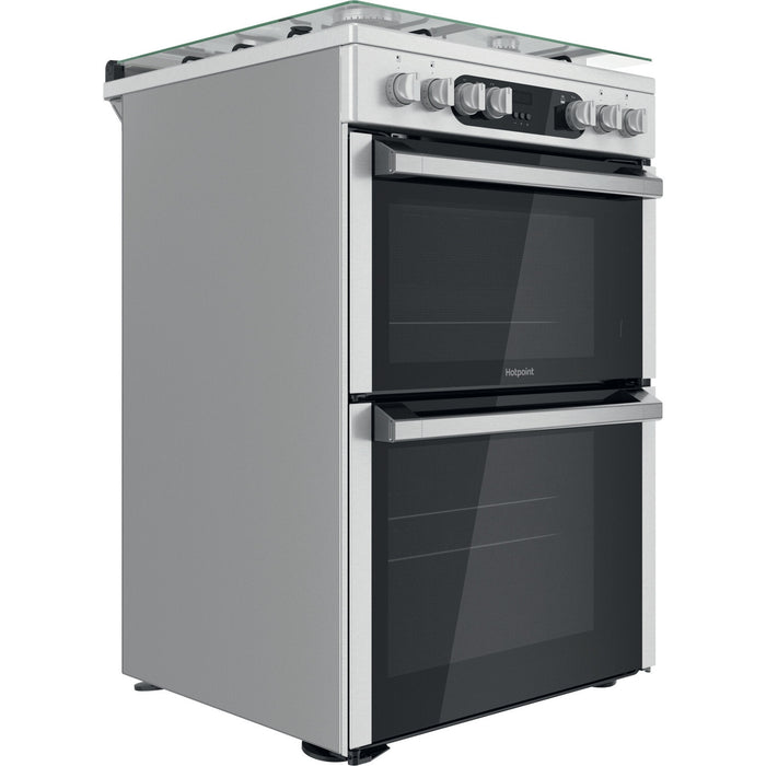 Hotpoint HDM67G9C2CX/U cooker Freestanding cooker Electric Gas Silver A