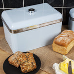 Swan Retro Bread Bin Blue Swan