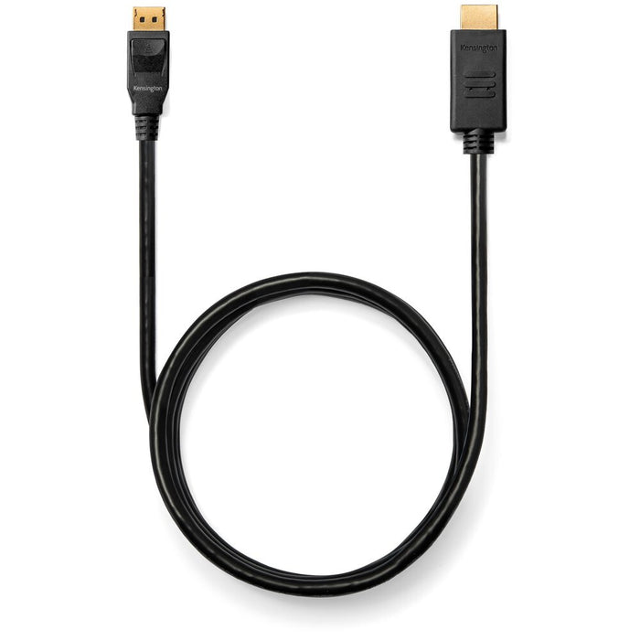 Kensington DisplayPort 1.2 (M) to HDMI (M) passive unidirectional cable, 1.8m (6ft)