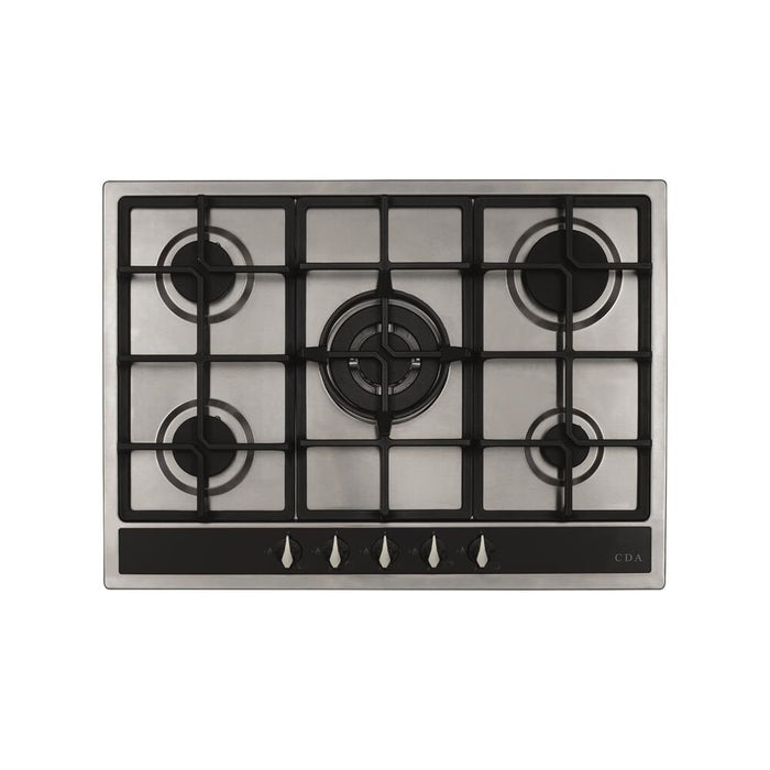 CDA HG7351SS hob Stainless steel Built-in 68 cm Gas 5 zone(s)