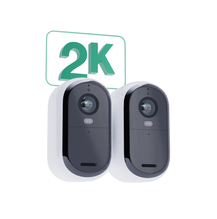 Arlo Essential 2K Outdoor Smart Security Camera, 2-pack