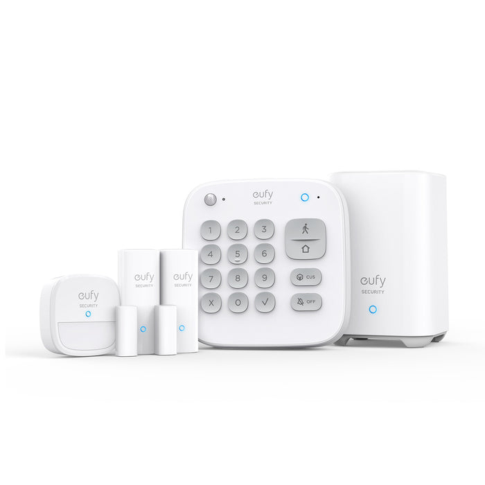 Eufy Security 5 - Piece Home Alarm Kit, Home Security System, Keypad, Motion Sensor, 2 Entry Sensors, Home Alarm System, Control From the App, Links with eufyCam