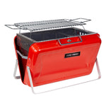 George Foreman GFPTBBQ1005R Portable Briefcase Charcoal BBQ - Red