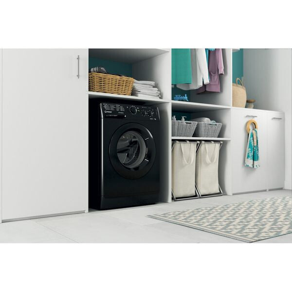 indesit mtwc71252kuk 7kg load 1200 spin washing machine black