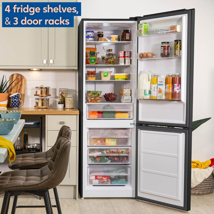 Russell Hobbs RH186FFFF60B fridge-freezer Freestanding 293 L E Black