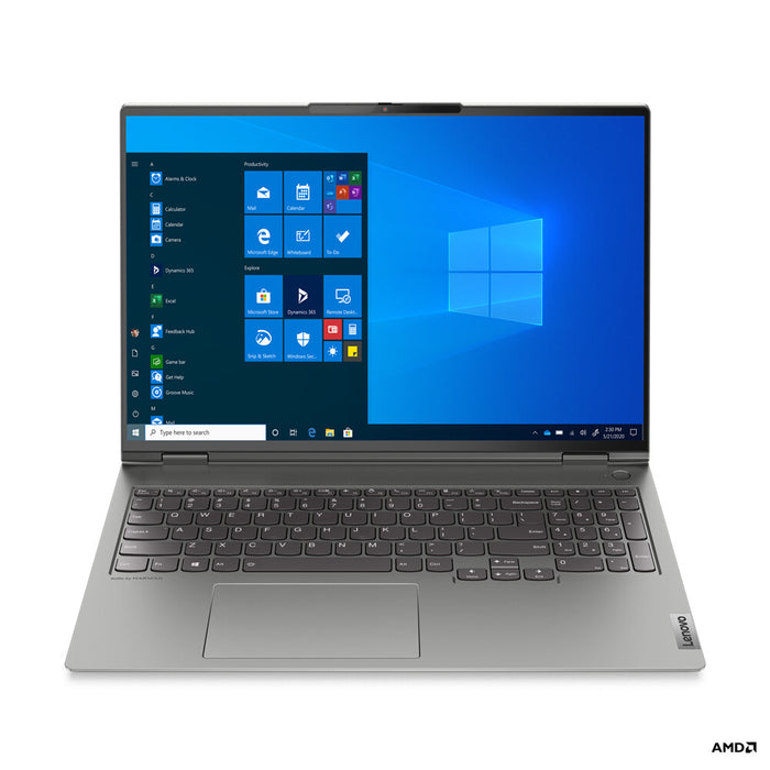 Lenovo ThinkBook 16p AMD Ryzen™ 7 5800H Laptop 40.6 cm (16) WQXGA 16 GB DDR4-SDRAM 512 GB SSD NVIDIA GeForce RTX 3060 Wi-Fi 6 (802.11ax) Windows 11 Pro Grey