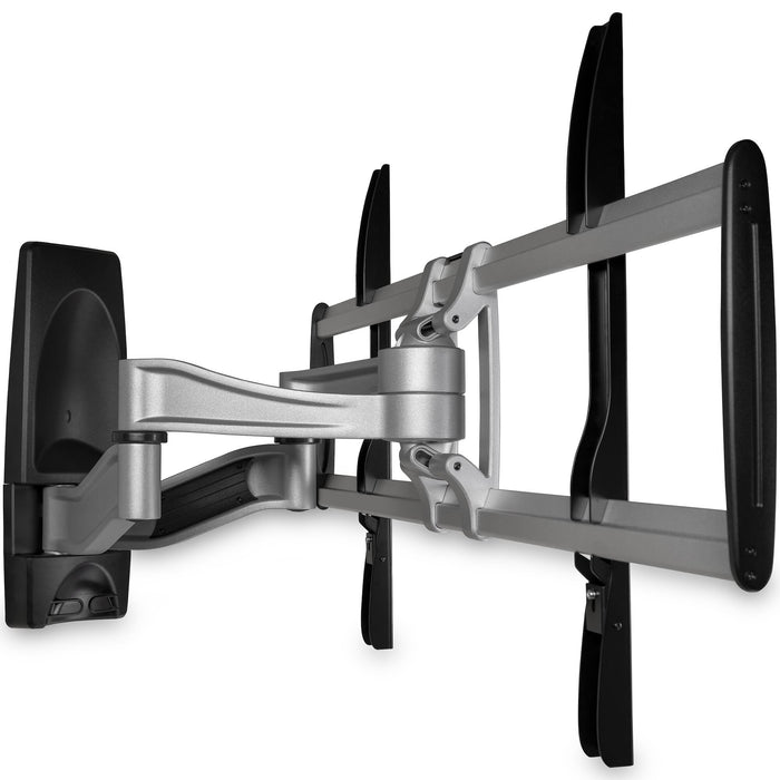 StarTech.com Full Motion TV Wall Mount - Heavy Duty Articulating TV Wall Mount Bracket for 32 to 75 (165lb/75kg) VESA Display - Universal Adjustable Tilt/Swivel Flat Screen Arm - Silver