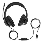 Targus AEH102GL headphones/headset Wired Head-band Calls/Music USB Type-A Black