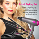 Carmen C81128 hair styling tool Hair styling kit Warm Grey, Violet 1800 W Carmen