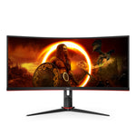 AOC G2 CU34G2/BK LED display 86.4 cm (34) 3440 x 1440 pixels Quad HD Black, Red