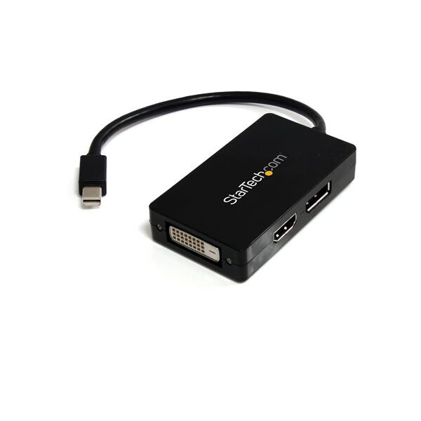 StarTech.com Travel A/V adapter: 3-in-1 Mini DisplayPort to DisplayPort DVI or HDMI converter StarTech.com