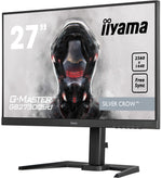 iiyama G-MASTER Silver Crow GB2730QSU-B5 - 27 QHD Gaming Monitor - 1ms - FreeSync - Speakers- Height Adjustable