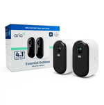 Arlo Essential 2K Outdoor Smart Security Camera, 2-pack