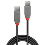 Lindy 2m USB 2.0 Type A to A Cable, Anthra Line